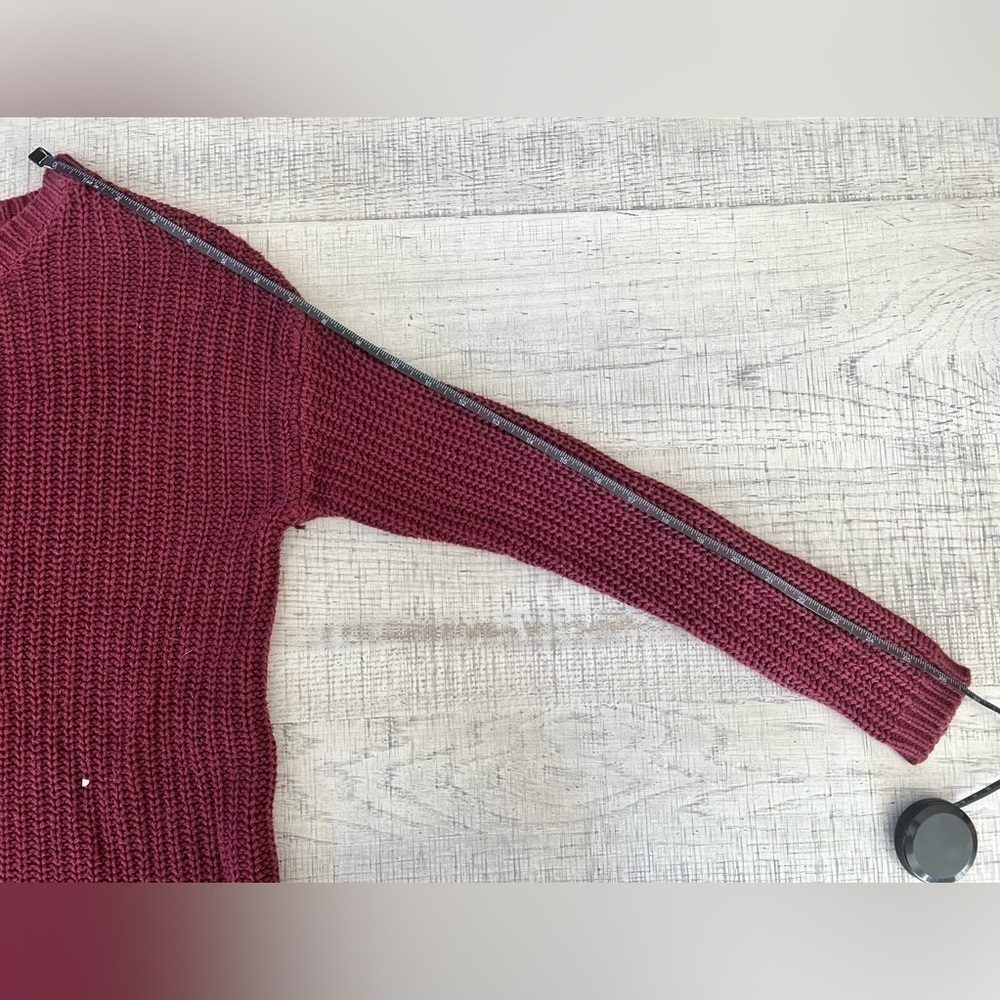 Forever21 Red Heavy Knitted Long Sleeve Sweater Size Medium - Picture 7 of 10
